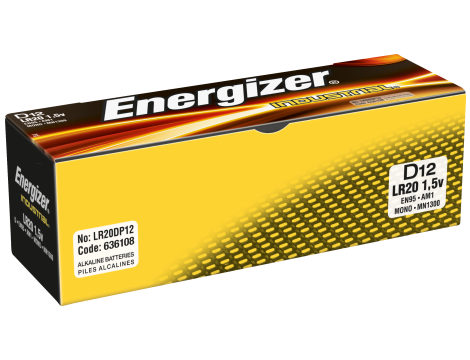 Alkaline battery LR20 ENERGIZER Industrial 12 pieces - 4