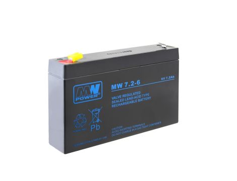 Akumulator żelowy 6,0V/7,2Ah MW - 2
