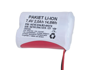 Battery pack Li-ion 18500 7.4V 2,0Ah 2S1P