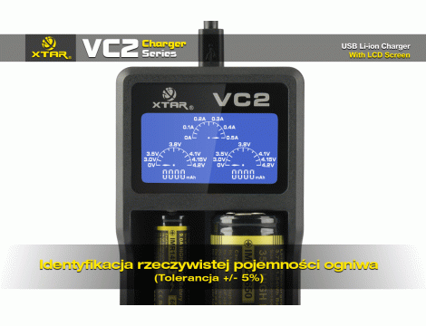 Charger XTAR VC2 for 18650/26650 USB - 25