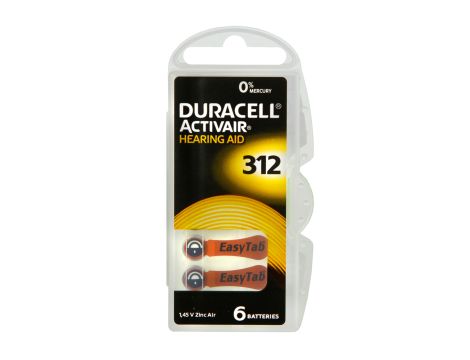 Bateria słuchowa DA312 DURACELL B6