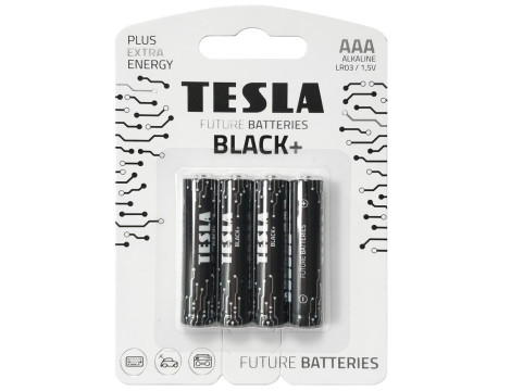 Alkaline battery  LR03 TESLA BLACK+B4