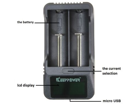 Charger Keeppower L2 LCD for 26650/18650/18350/14500 cell - 10