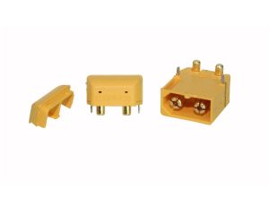 Amass XT60PW-M male connector 45/60A for PCB with cover - image 2