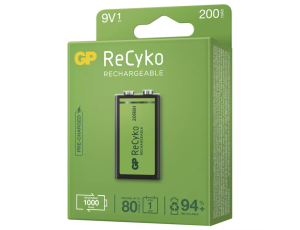 Rechargeable battery 6F22 200mAh GP ReCYKO 8,4V NiMH - image 2