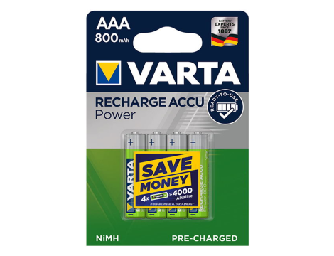 Varta PowerAccu R03/AAA 800mAh B4