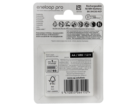 Panasonic Eneloop PRO R6/AA 2500mAh B4 - 2