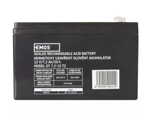 Akumulator żelowy 12V/7,2Ah EMOS B9674 - image 2