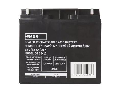 Akumulator żelowy 12V/18Ah EMOS B9655 - 2