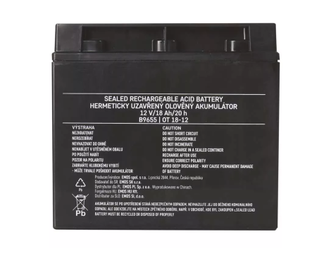 Akumulator żelowy 12V/18Ah EMOS B9655 - 3