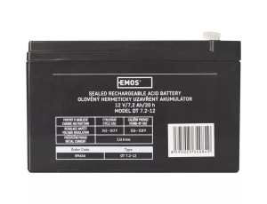 Akumulator żelowy 12V/7,2Ah EMOS B9654 - image 2