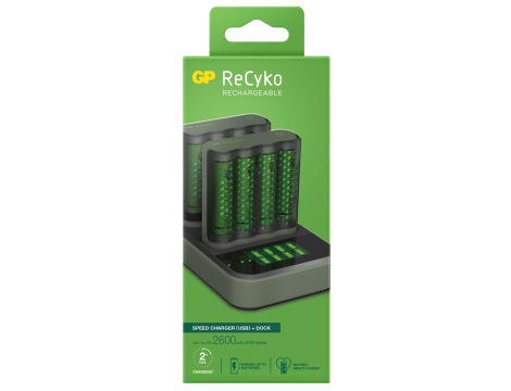 Battery charger GP 2x M451 + 8xAA ReCyko 2700 Series + D851 - 5