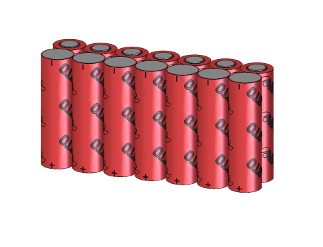 Battery pack Li-ion 18650 7.4V 21.7Ah 2S7P - 2