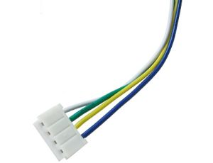 Plug with wires JST EHR-4 AWG24/25 wht/gre/yel/blu