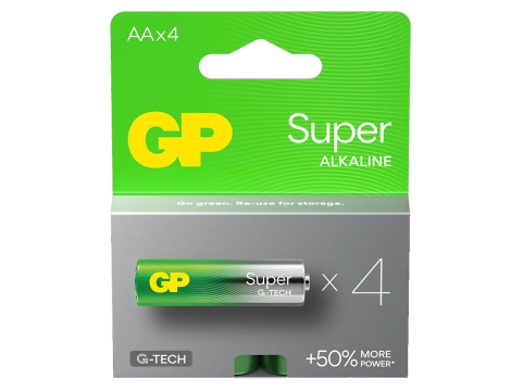 Alkaline battery AA/LR6 GP SUPER G-TECH B4