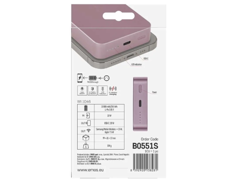 Power Bank EMOS Wireless 10Ah B0551S - 7