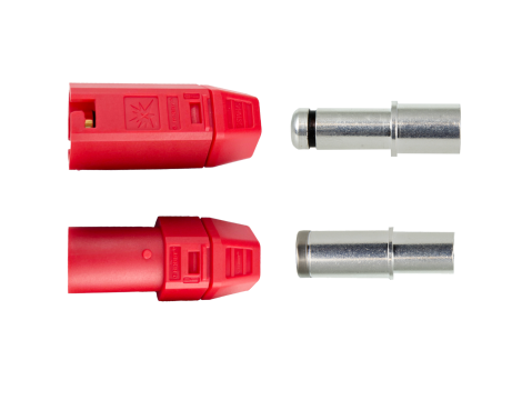 Q-HOBBY QS8H-F+M RED female & male connector 130/180A - 3