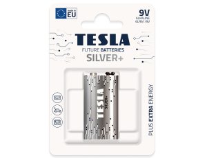 Alkaline battery  6LR61 TESLA SILVER+ B1 9V