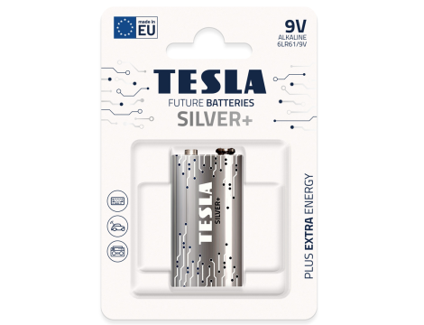 Bateria alkaliczna 6LR61 TESLA SILVER+ 9V