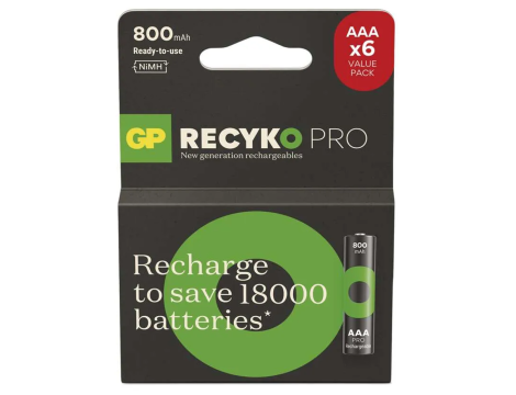 GP Recyko PRO R03/AAA 800mAh Series B6