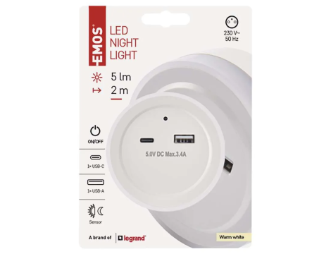 Lampka nocna LED P3323 EMOS do gniazdka - 5