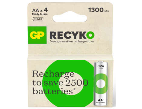 GP Recyko New R6/AA 1300mAh B4 1,2V