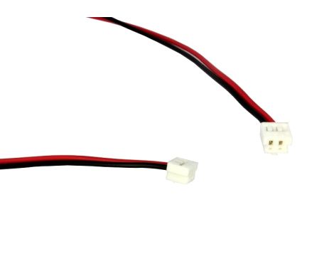 Plug with wires ELCO8283-2P AWG26/20 red/blk - 2