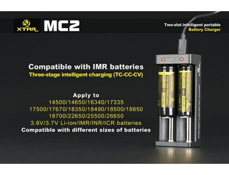 Charger XTAR MC2-C for 18650/26650 USB Li-Ion 2 chanels - 13