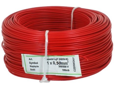 LGY 1X0.5mm2 red wire - 3