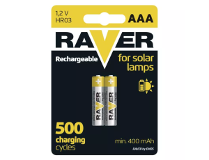 Rechargeable R03/400mAh RAVER SOLAR