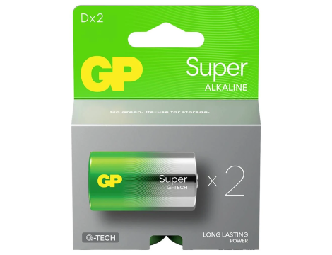 Alkaline battery D/LR20 GP SUPER G-TECH B2