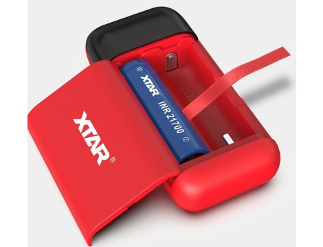 Portable Power Bank Charger XTAR PB2S RED 18650/21700 - 2