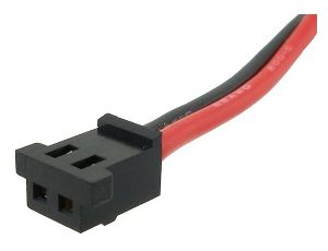 Plug with wires  9156-2P AWG24/15 red/blk (2PIN)